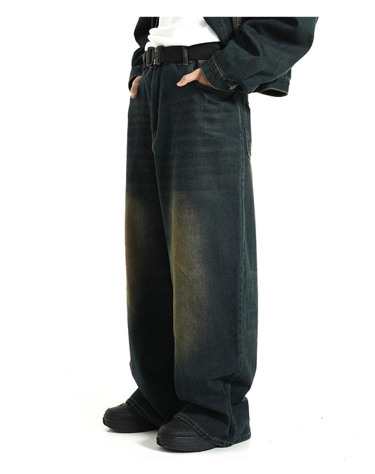 Vintage Straight, Washed Distressed Loose jeans