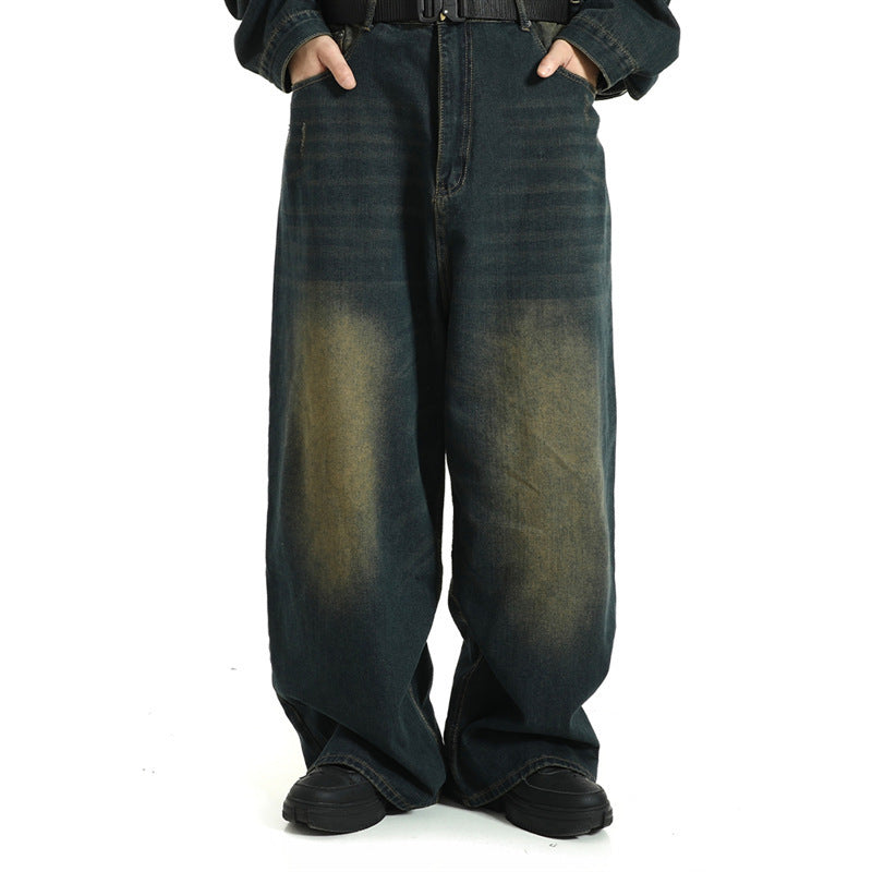 Vintage Straight, Washed Distressed Loose jeans