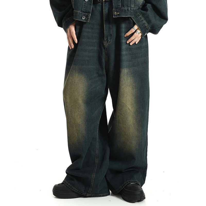 Vintage Straight, Washed Distressed Loose jeans