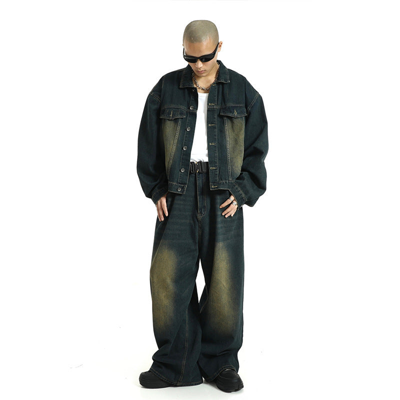 Vintage Straight, Washed Distressed Loose jeans