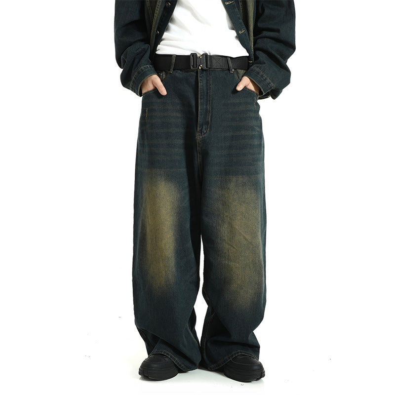 Vintage Straight, Washed Distressed Loose jeans