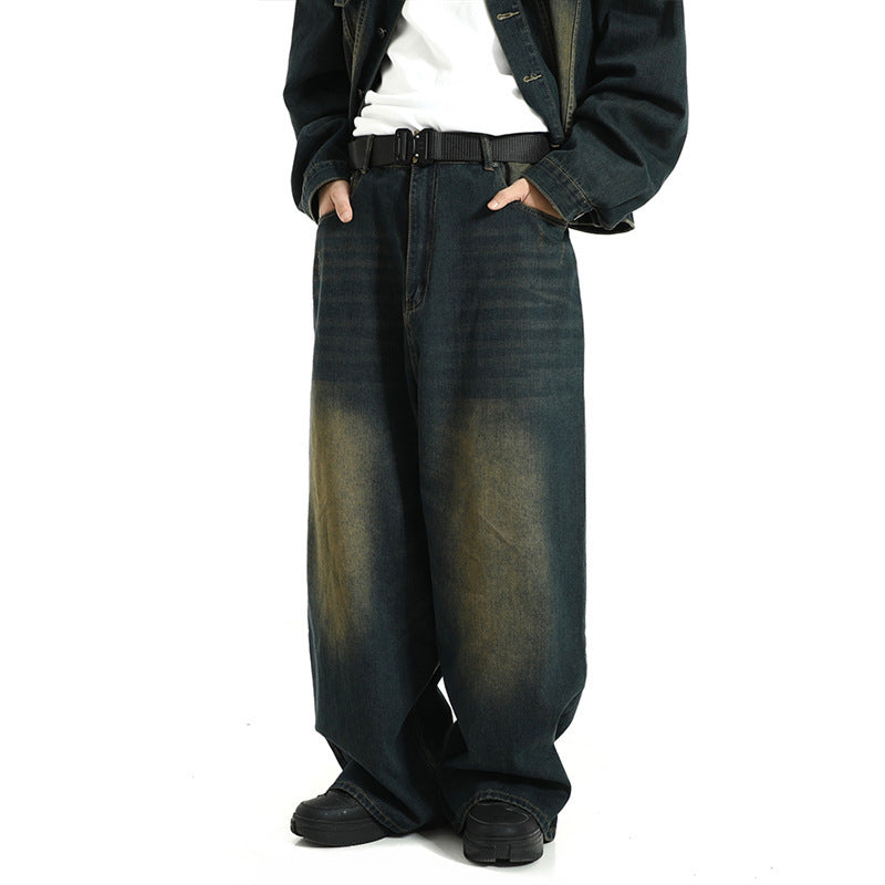 Vintage Straight, Washed Distressed Loose jeans