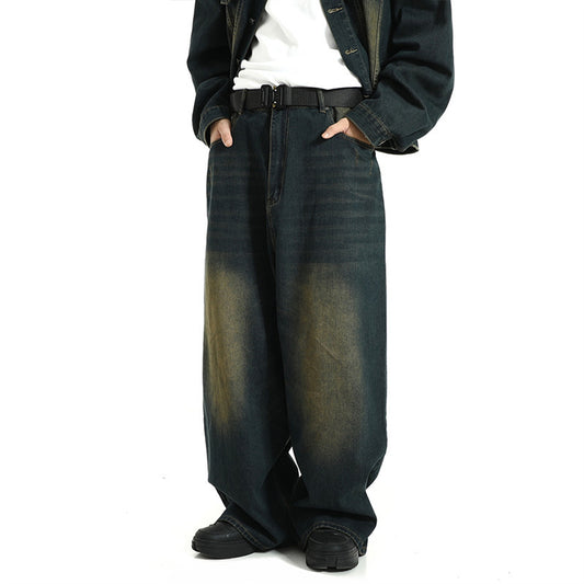 Vintage Straight, Washed Distressed Loose jeans