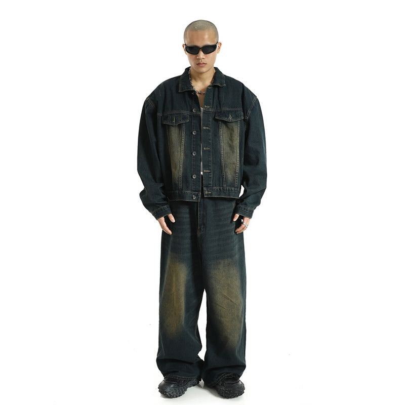 Vintage Straight, Washed Distressed Loose jeans