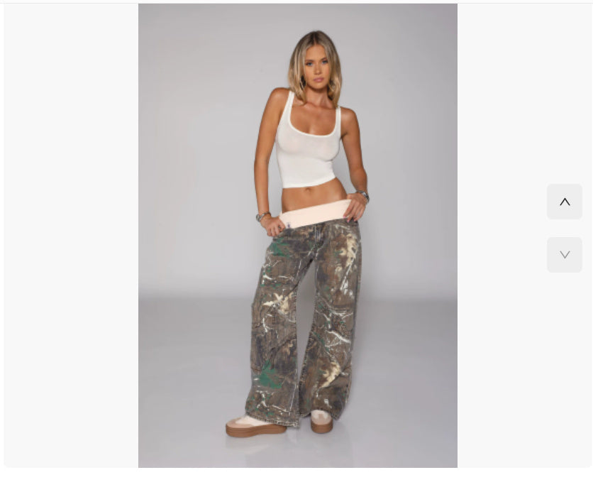 Retro Street Washed Distressed Blue Jeans with knit waistband