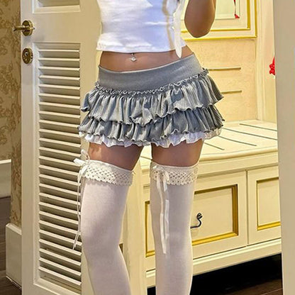 Sweet Ballet Style High Waist Short skirt with safety shorts