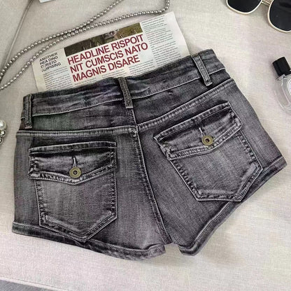 Low Waist Denim Shorts
