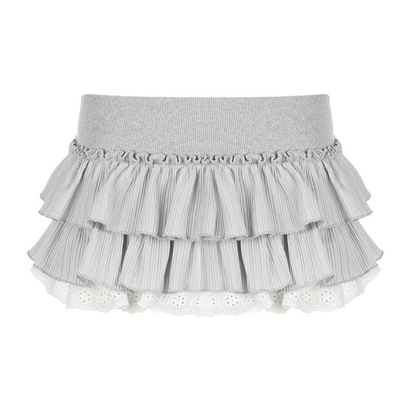 Sweet Ballet Style High Waist Short skirt with safety shorts