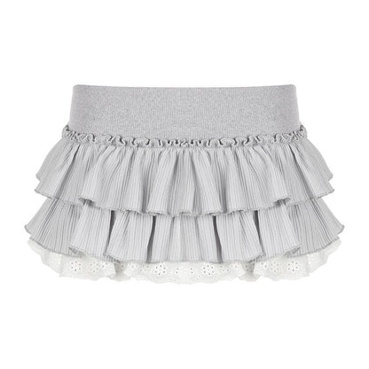 Sweet Ballet Style High Waist Short skirt with safety shorts