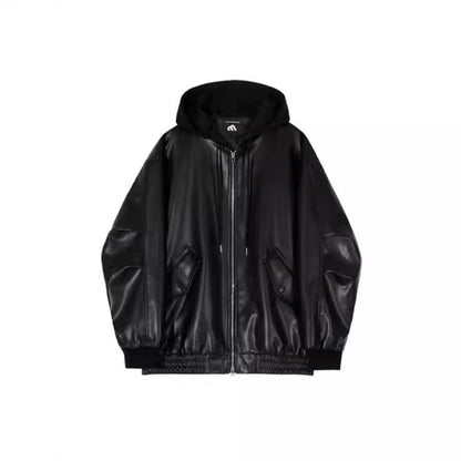 Loose Top Korean Style Trendy High-grade Leather Jacket
