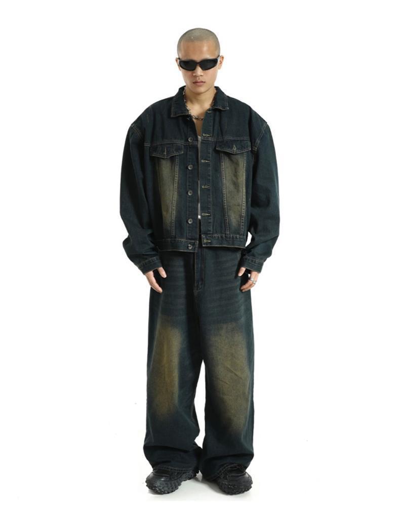 Vintage Straight, Washed Distressed Loose jeans