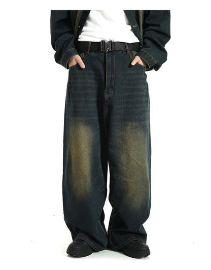 Vintage Straight, Washed Distressed Loose jeans