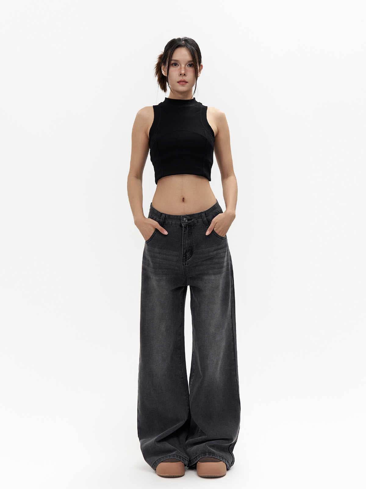 Straight Jeans Loose Wide Leg Pants