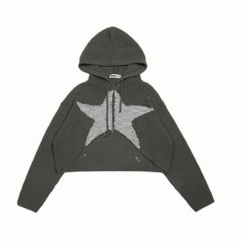 Star Knitted hoodie