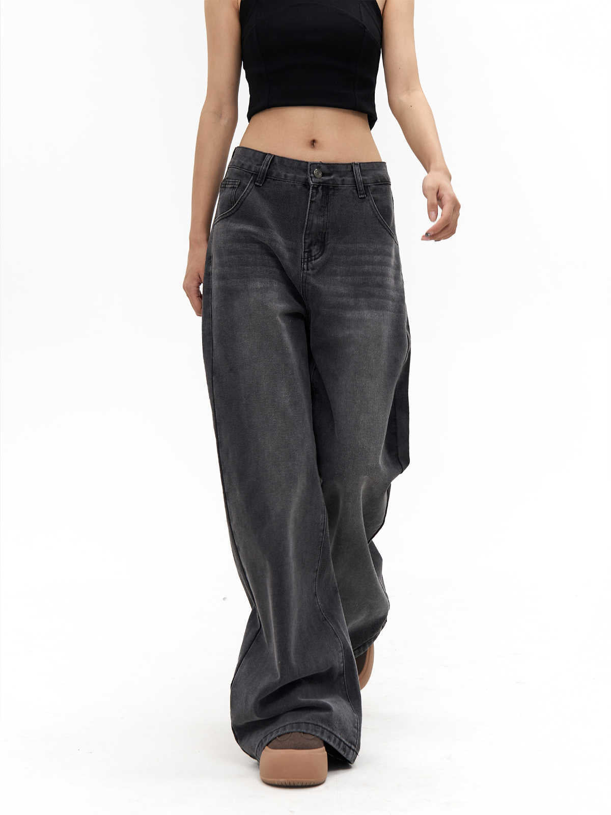 Straight Jeans Loose Wide Leg Pants