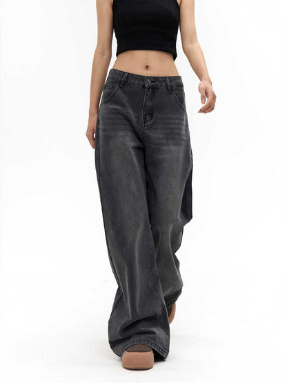 Straight Jeans Loose Wide Leg Pants