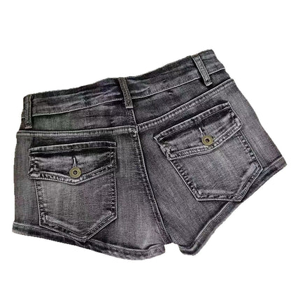 Low Waist Denim Shorts