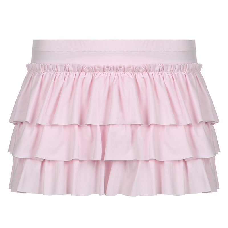 Pink Bow shoujo style mini Skirt with saftey shorts