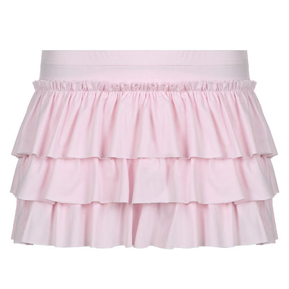 Pink Bow shoujo style mini Skirt with saftey shorts