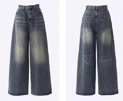 Mid Waisted Wide Leg vintage washed Jeans