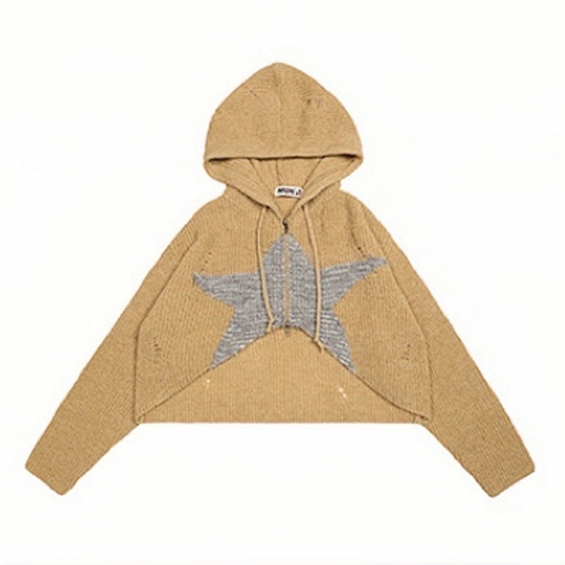 Star Knitted hoodie