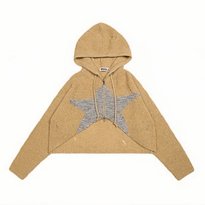Star Knitted hoodie