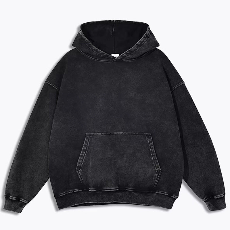 Heavy Zipper Hooded jacket vintage washed