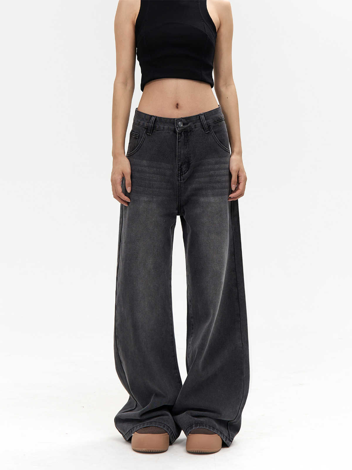 Straight Jeans Loose Wide Leg Pants